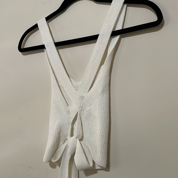 Wilfred Elegant White Knit Tank Top - Picture 3 of 4